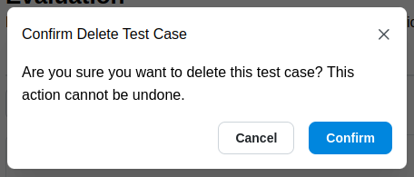 Delete Test Case Modal